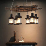 Lampadario Industriale Vintage con Design a Timone