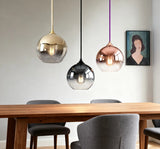 Lampada a Sospensione Nordica con Vetro Gradiente per Sala da Pranzo