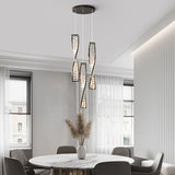 Elegante Lampadario in Cristallo Moderno a Spirale