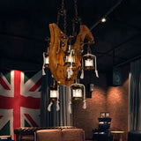 Lampadario a Lanterna Vintage Raffinato in Legno - clowasit.com