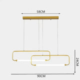 Lampadario per tavolo da pranzo design rettangolare - clowasit.com