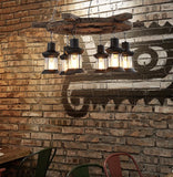 Lampadario Industriale Vintage con Design a Timone