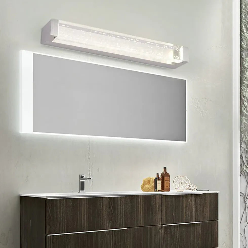 Applique da parete rettangolare cristallo bagno elegante - clowasit.com