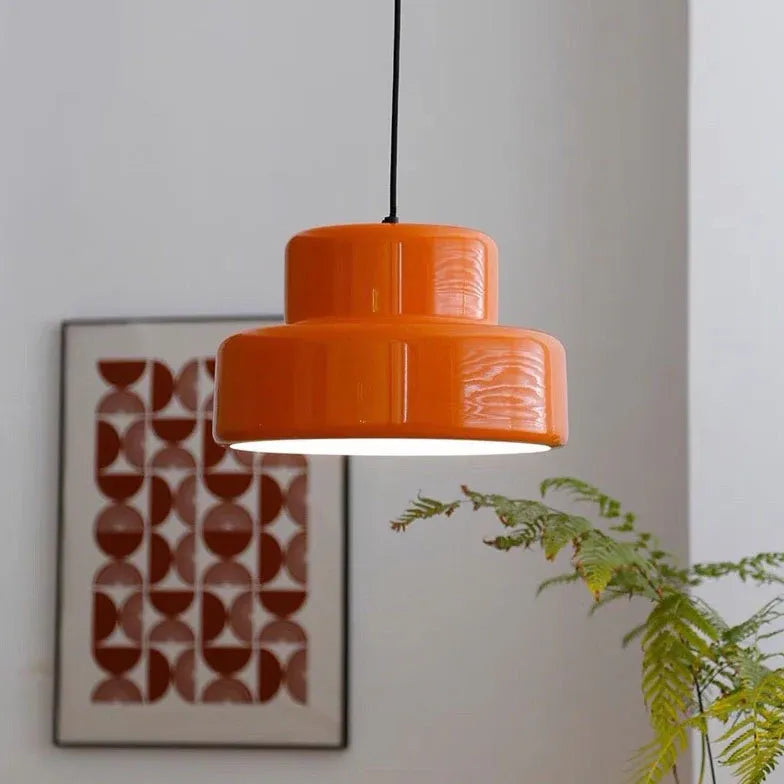Lampadario Arancione Stile Retro Secchio - clowasit.com