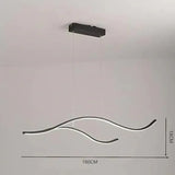 Lampadario moderno sala da pranzo linee curve - clowasit.com