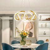 Lampadari Lusso Moderni Onde Astratte Eleganza Contemporanea - clowasit.com