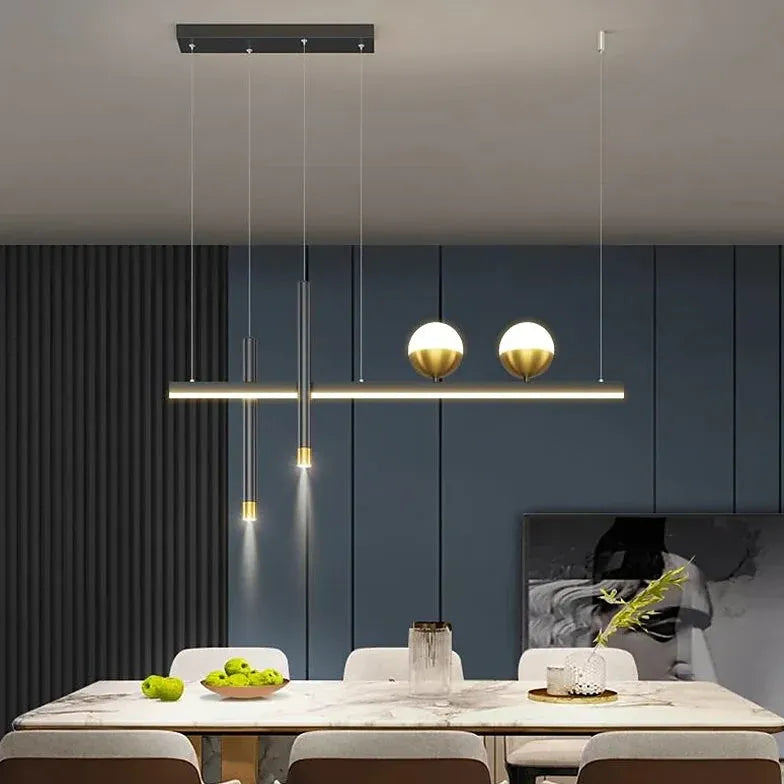 Lampadari moderni sfere eleganti con linee nere - clowasit.com