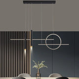 Lampadario moderno tavolo design elegante con anello - clowasit.com