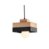 Lampadario in legno due tonalità - clowasit.com
