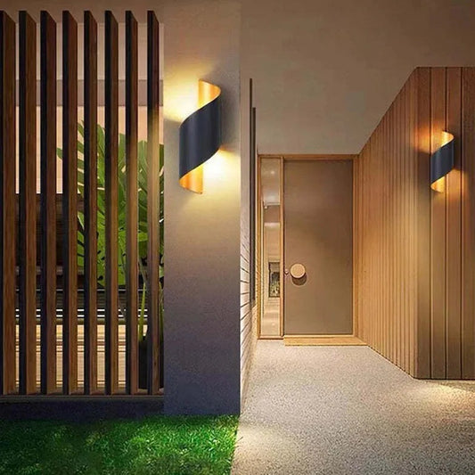 Lampade da esterno doppia luce stile spirale