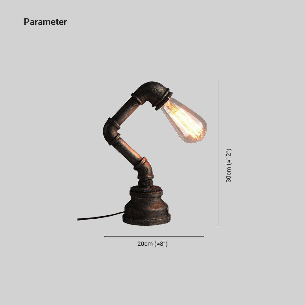 Lampada da tavolo industriale curva LED - Clowasit.com