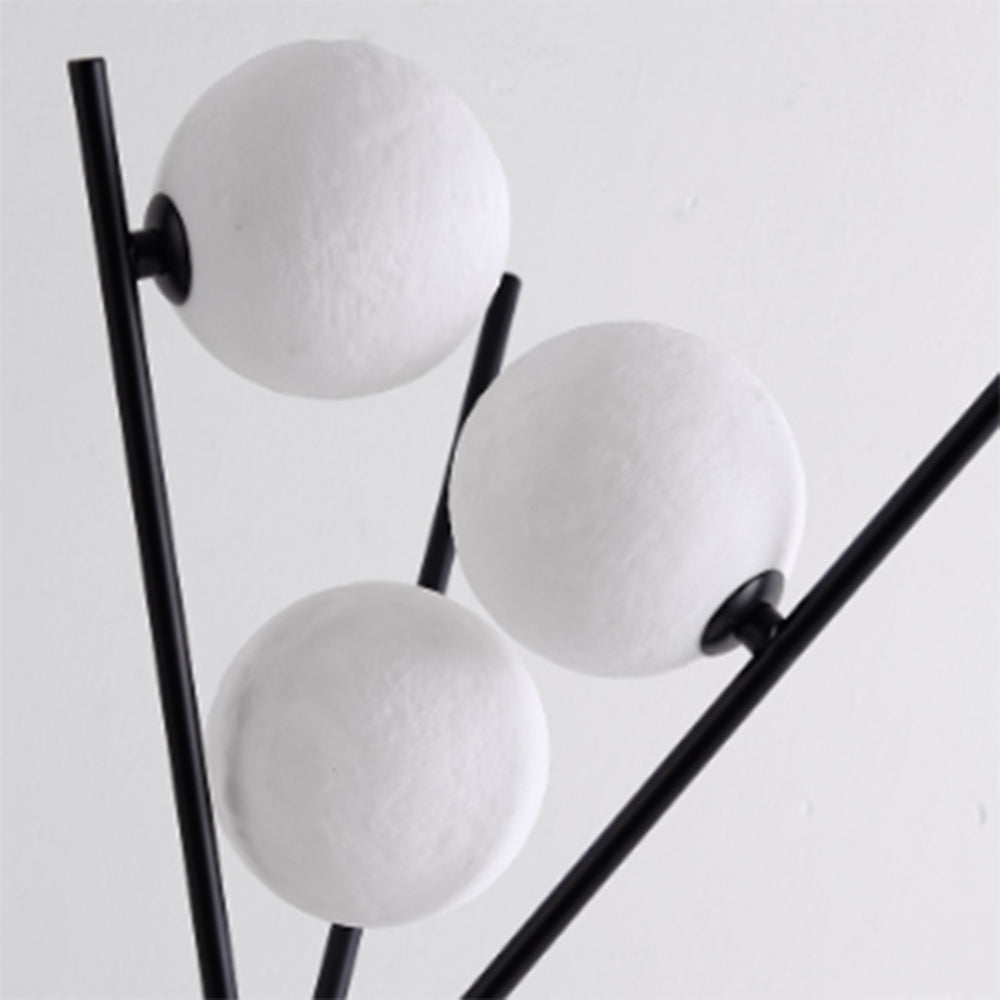 Lampada da terra nera moderna sfera triangolare - Clowasit.com