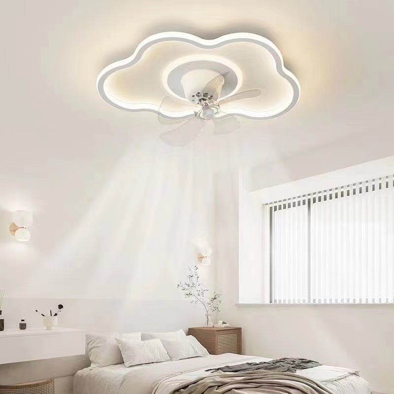 Lampada da Soffitto con Ventilatore Bianca Stile Semplice
