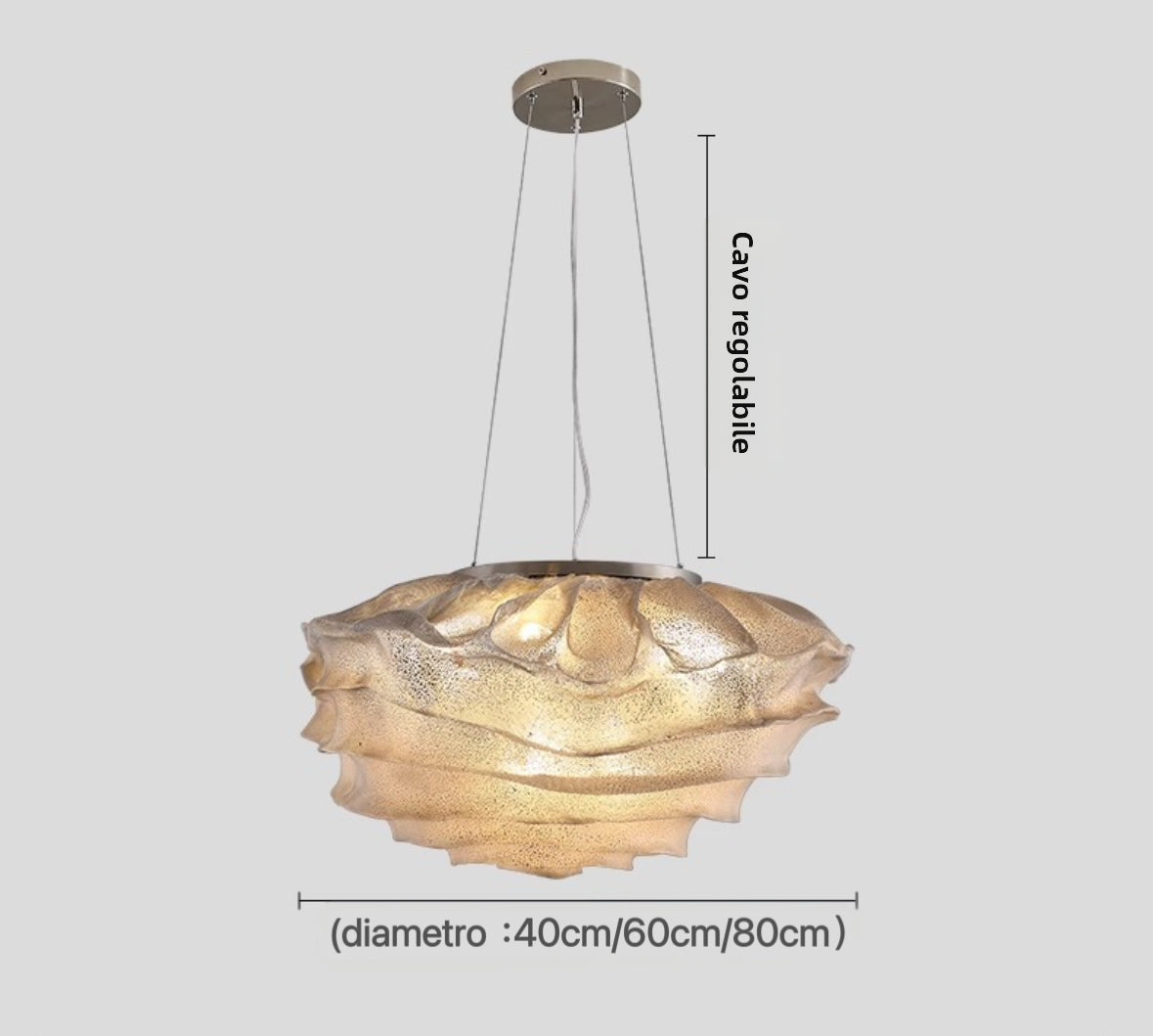 Lampadario a Sospensione a Fiore Sognante in Acciaio Inossidabile per Soggiorno