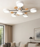 Plafoniera da Soffitto LED in Legno Stile Nordic per Soggiorno