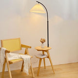 Lampada da terra con tavolino legno naturale - Clowasit.com