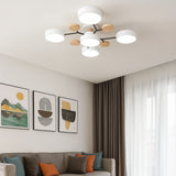 Plafoniera da Soffitto LED in Legno Stile Nordic per Soggiorno