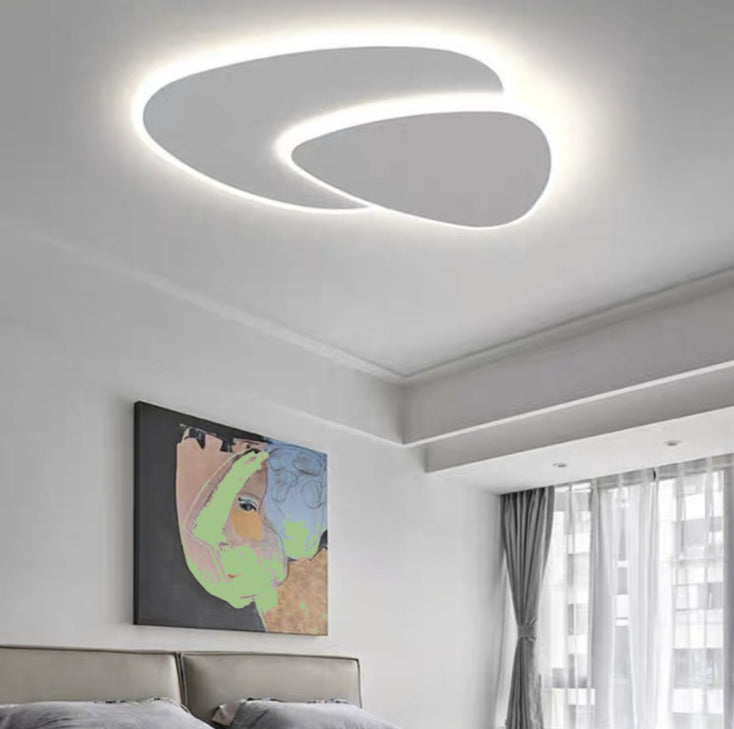Plafoniera Dimmerabile Creativa a Due Strati Triangolare per Camera da Letto