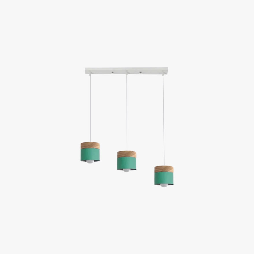 Lampadario Moderno Macaron in Legno Semplice