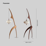 Lampade da terra legno falciforme creativo elegante - Clowasit.com