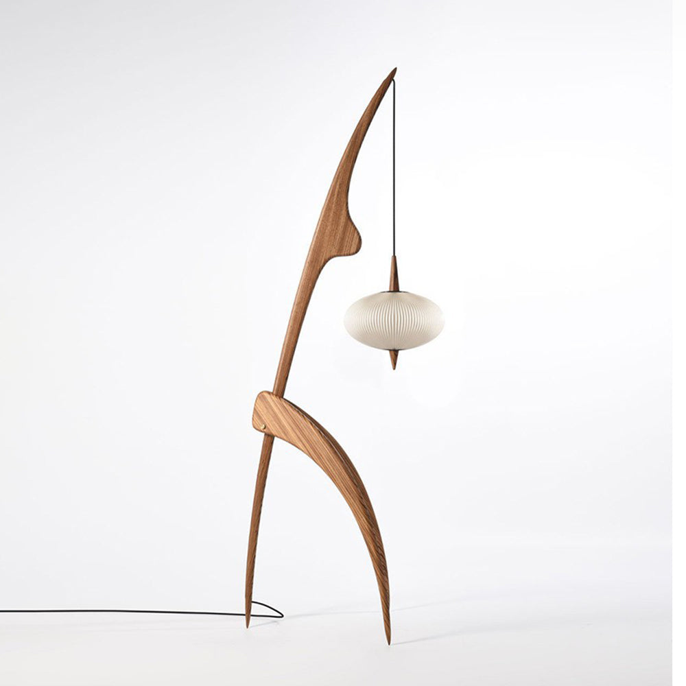 Lampade da terra legno falciforme creativo elegante - Clowasit.com