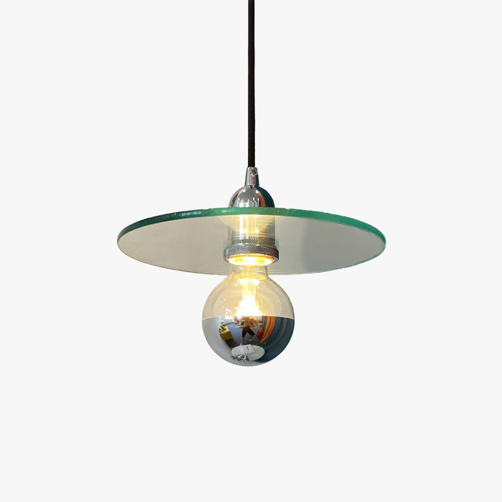 Disc vetro moderno a ciondolo a testa singola luce - clowasit.com