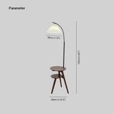Lampada da terra con tavolino legno naturale - Clowasit.com