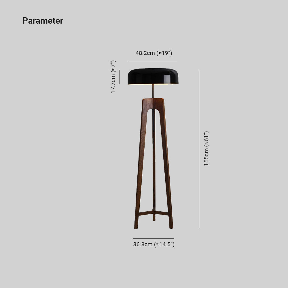 Lampada da terra in legno Stile retrò - Clowasit.com