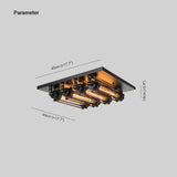 Plafoniere industriali vintage Lampade a tubo rettangolare - clowasit.com