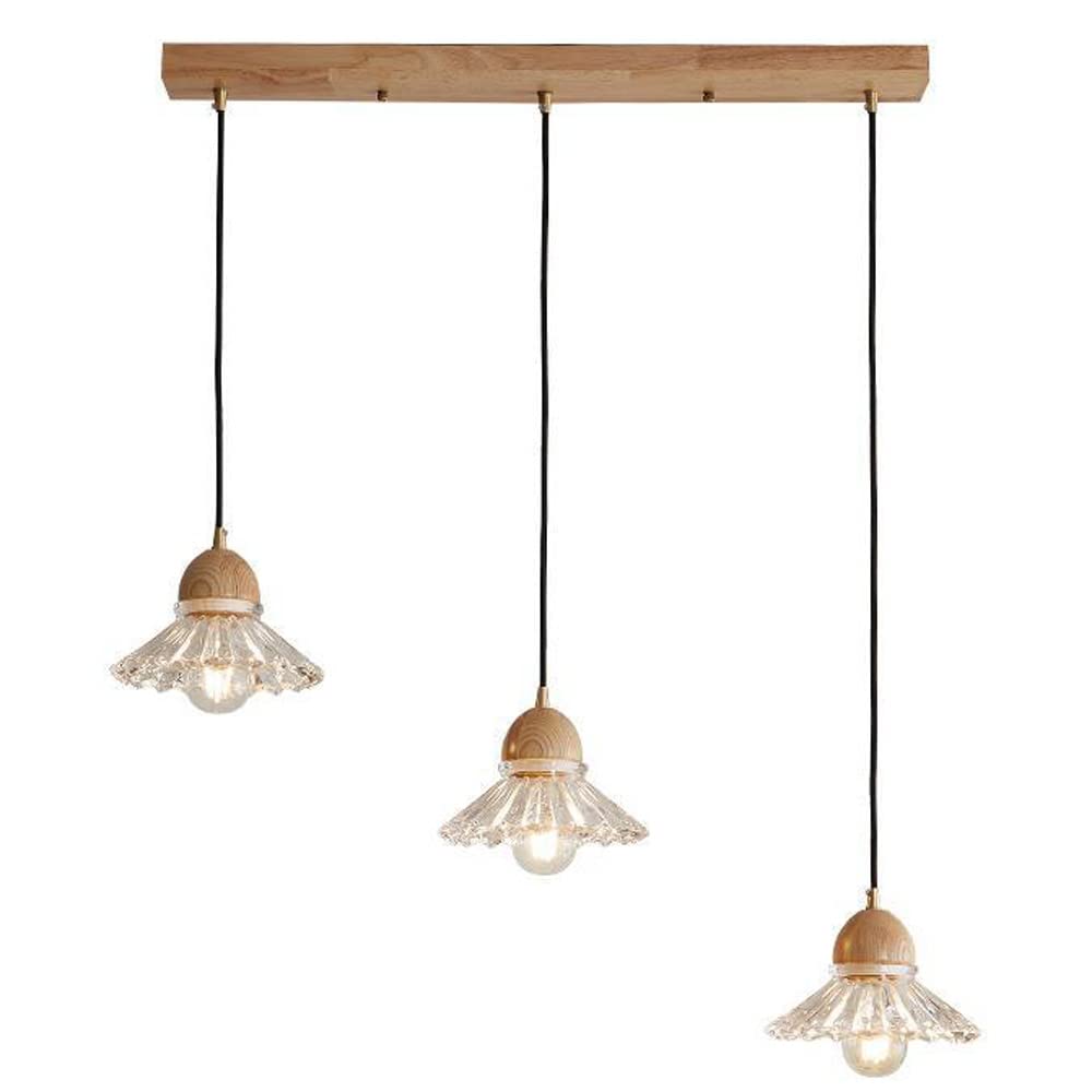 Luce a sospensione minimalista in vetro floreale a tre luci - clowasit.com