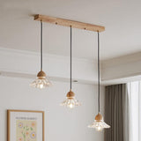 Luce a sospensione minimalista in vetro floreale a tre luci - clowasit.com
