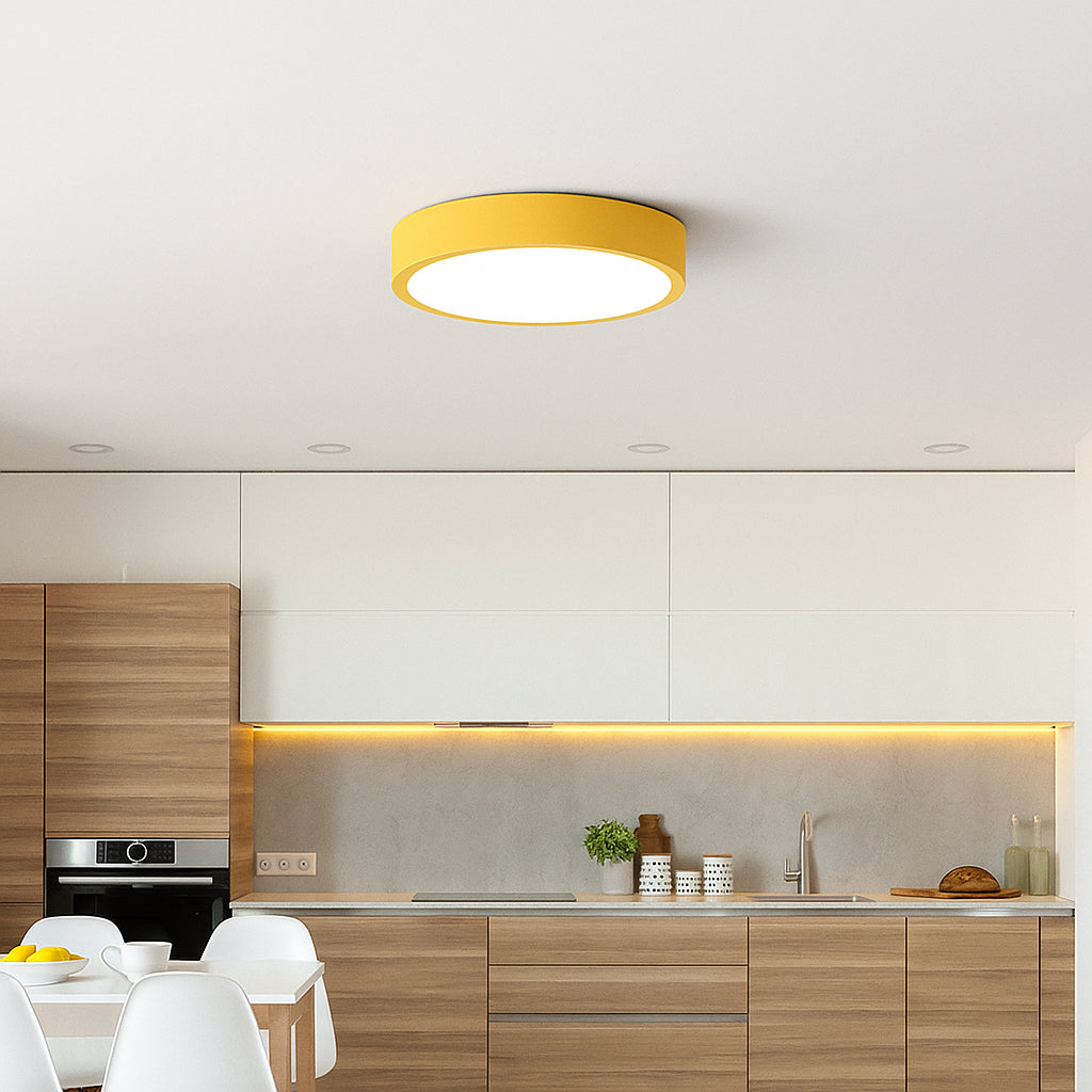 Plafoniera LED Dimmerabile Circolare Stile Macaron per Camera da Letto