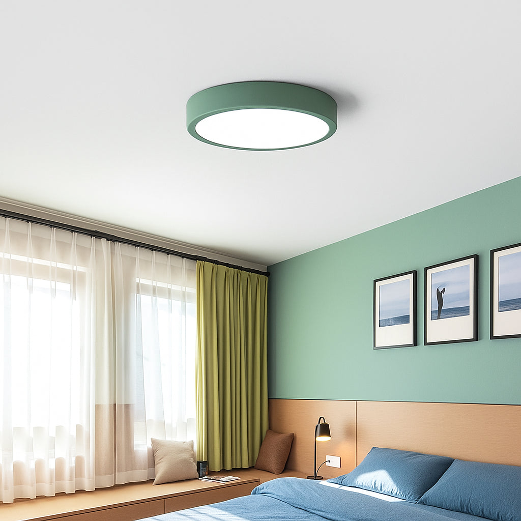 Plafoniera LED Dimmerabile Circolare Stile Macaron per Camera da Letto