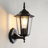Luci a Parete per Esterno Nero Vintage con Sensore