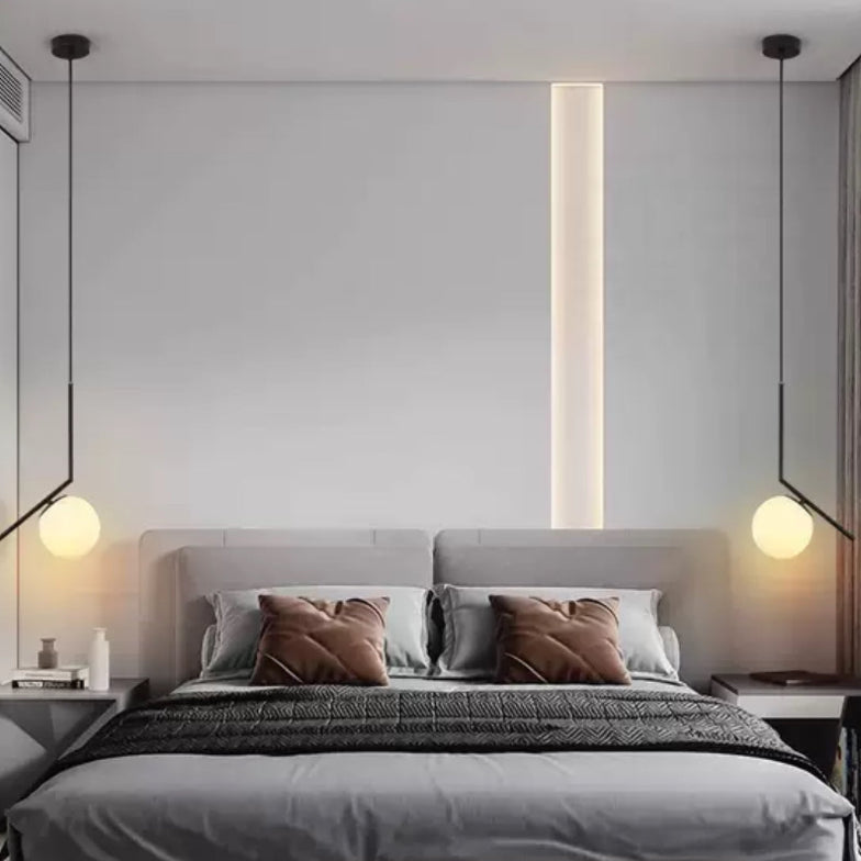 Lampadari con Sfera di Vetro Stile Nordico