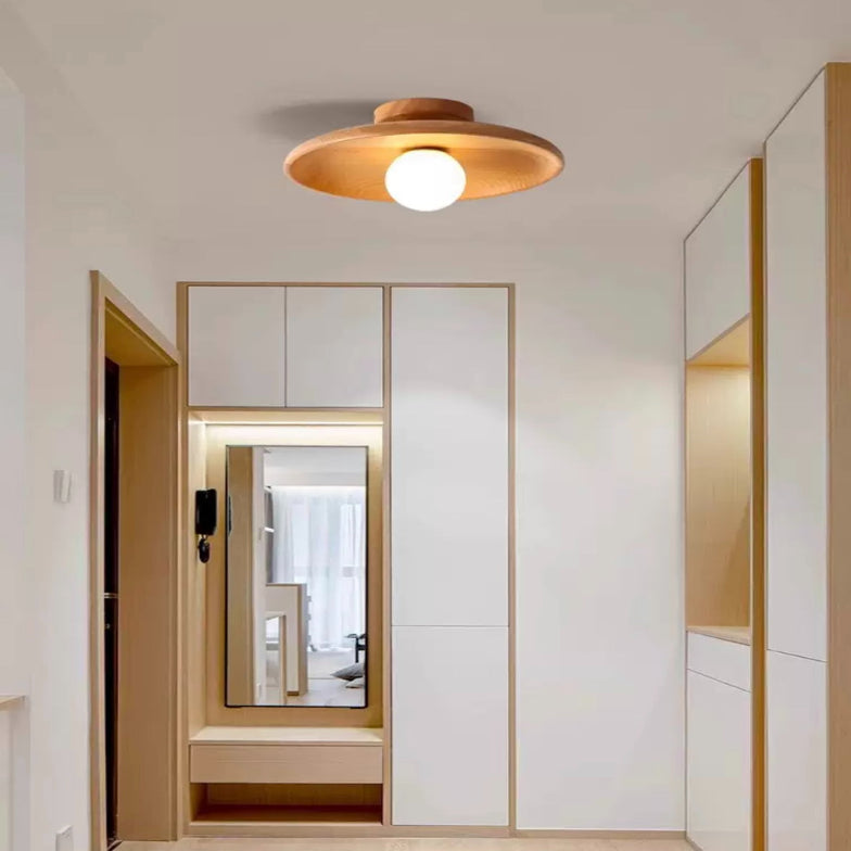 Plafoniera in Legno per Soffitto Stile Giapponese per Corridoio