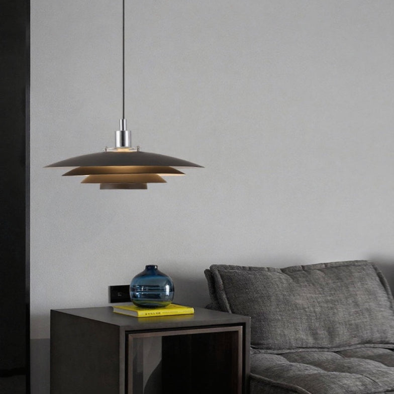 Lampadario Sospensione Nordico design a Forma di Disco Multistrato
