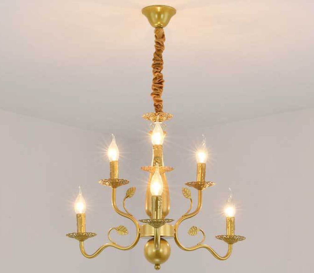 Lampadario da Soffitto a Candela Stile Retro per Soggiorno