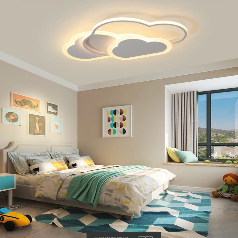 Plafoniera Led Nuvola Cameretta Bambini Design Creativo Multistrato