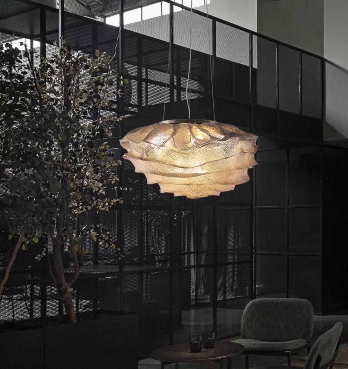 Lampadario a Sospensione a Fiore Sognante in Acciaio Inossidabile per Soggiorno