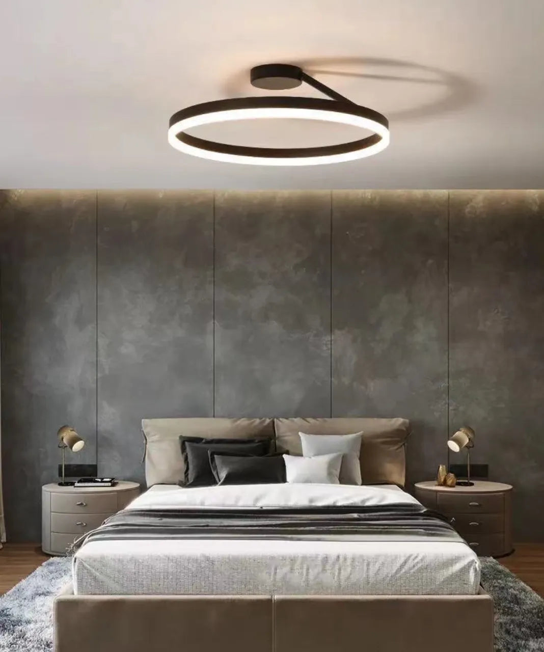 Plafoniera LED  Creativo con Anello Luminoso  per Camera da Letto