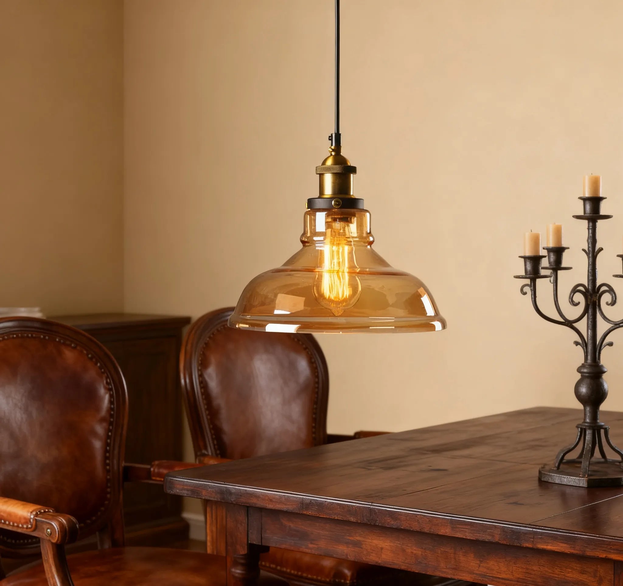 Lampadari per Sala da Pranzo Vintage in Vetro Trasparente