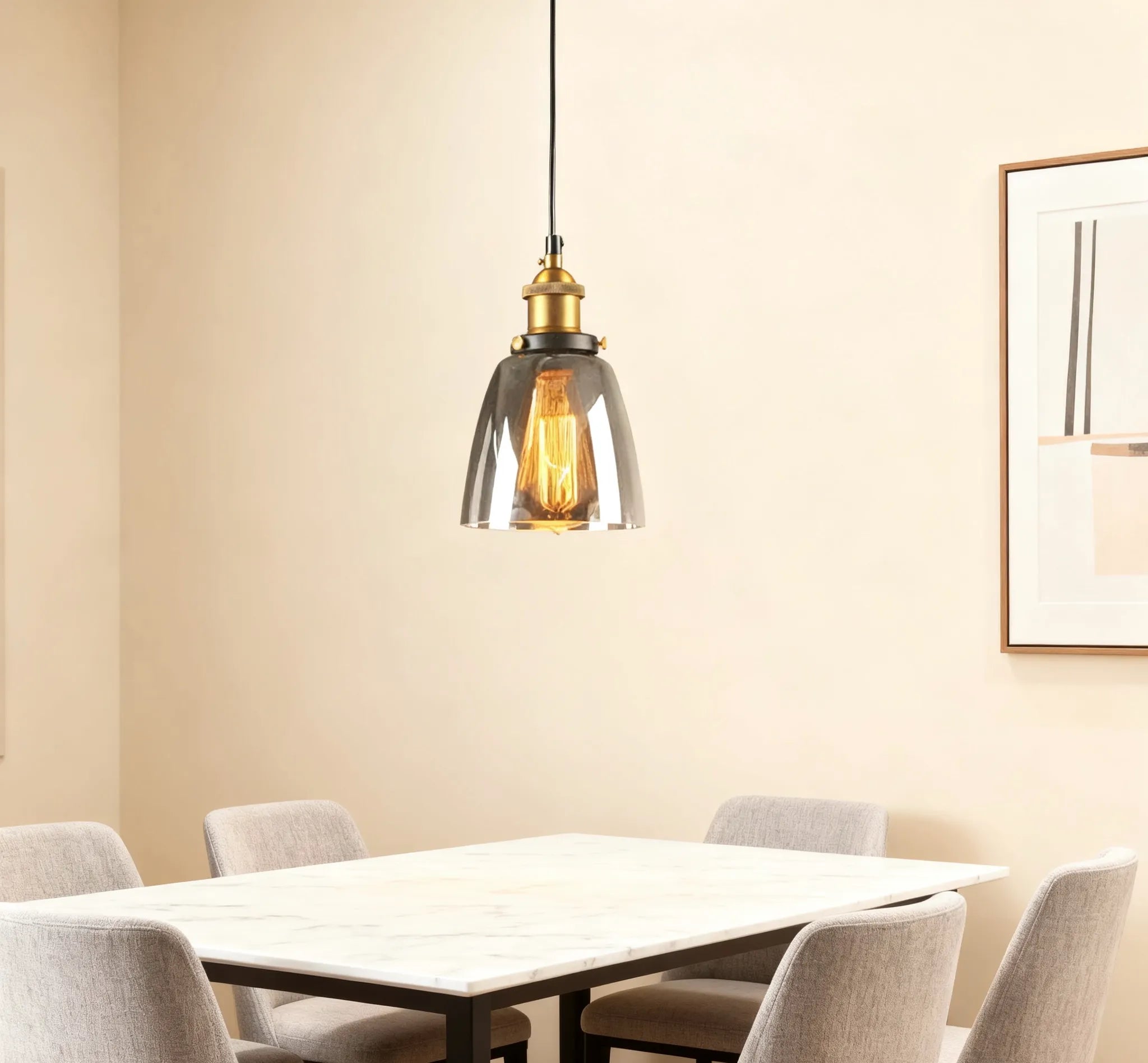 Lampadari per Sala da Pranzo Vintage in Vetro Trasparente