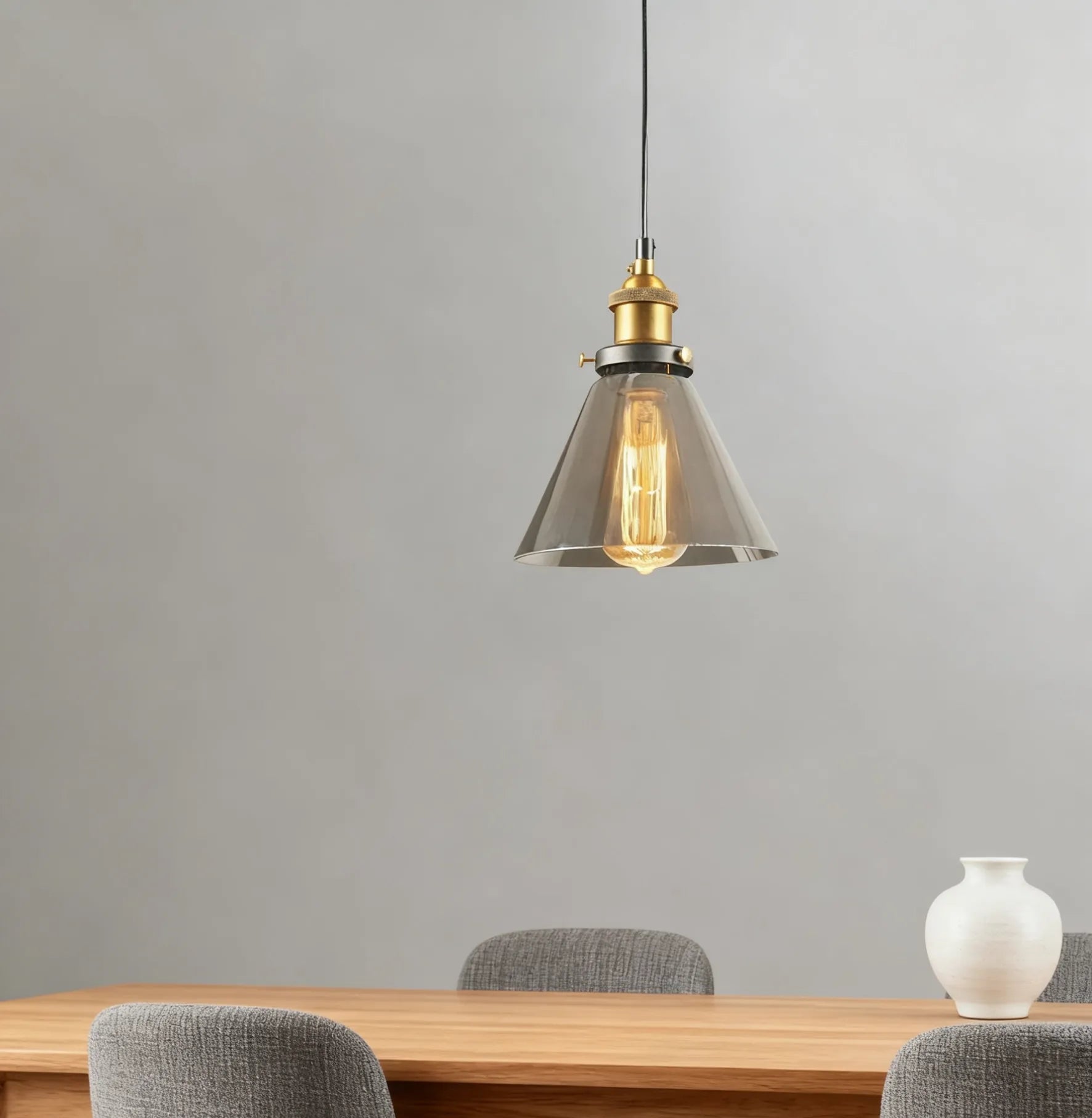 Lampadari per Sala da Pranzo Vintage in Vetro Trasparente