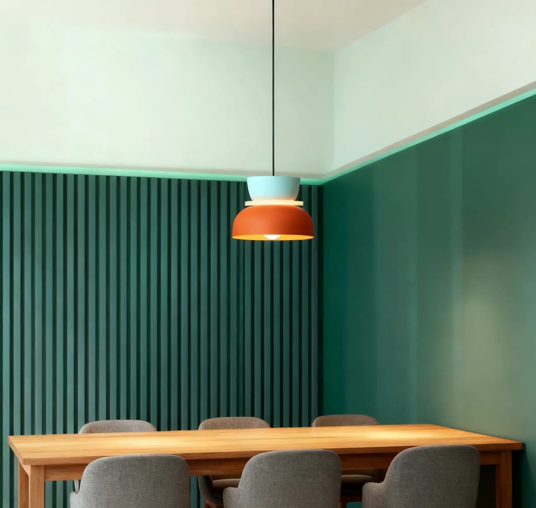 Lampada a Sospensione Morandi Design a Doppia Coppa per Sala da Pranzo