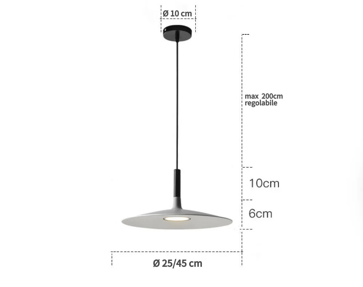 Lampade a Sospensione Moderne Design a Disco per Sala da Pranzo