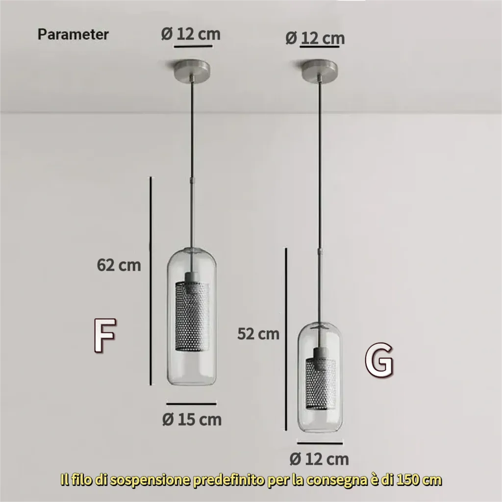 Lampadario a Sfera in Vetro per Sala da Pranzo con Design a Nido d’Ape