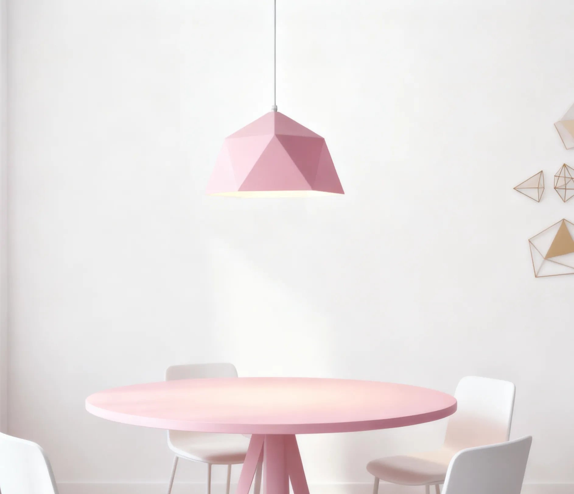 Lampadario Geometrico a Forma Poliedrica Romboidale per Sala da Pranzo