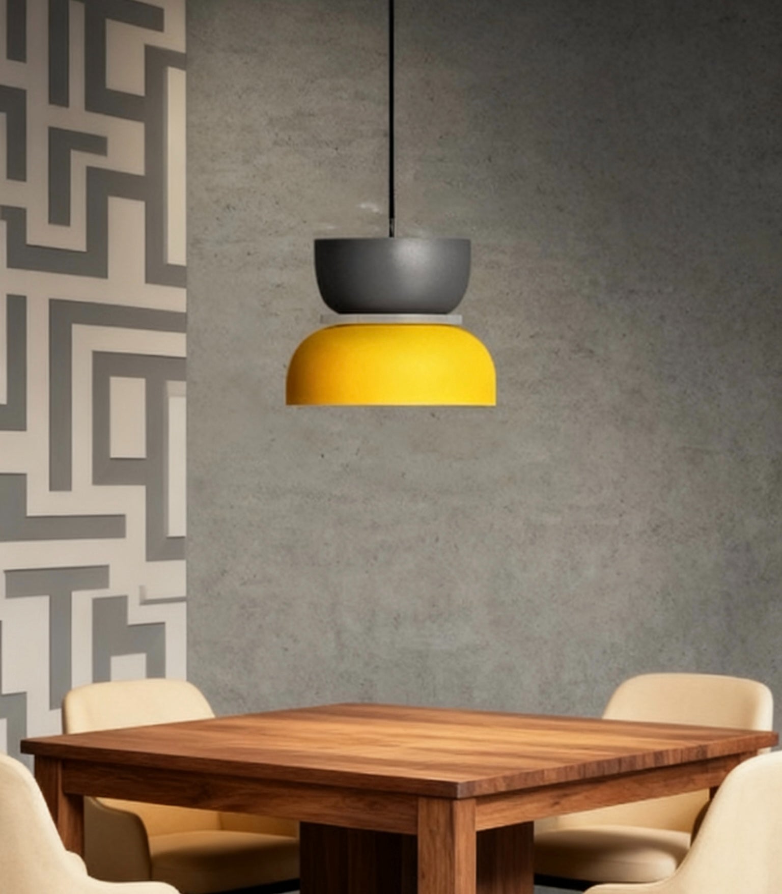 Lampada a Sospensione Morandi Design a Doppia Coppa per Sala da Pranzo