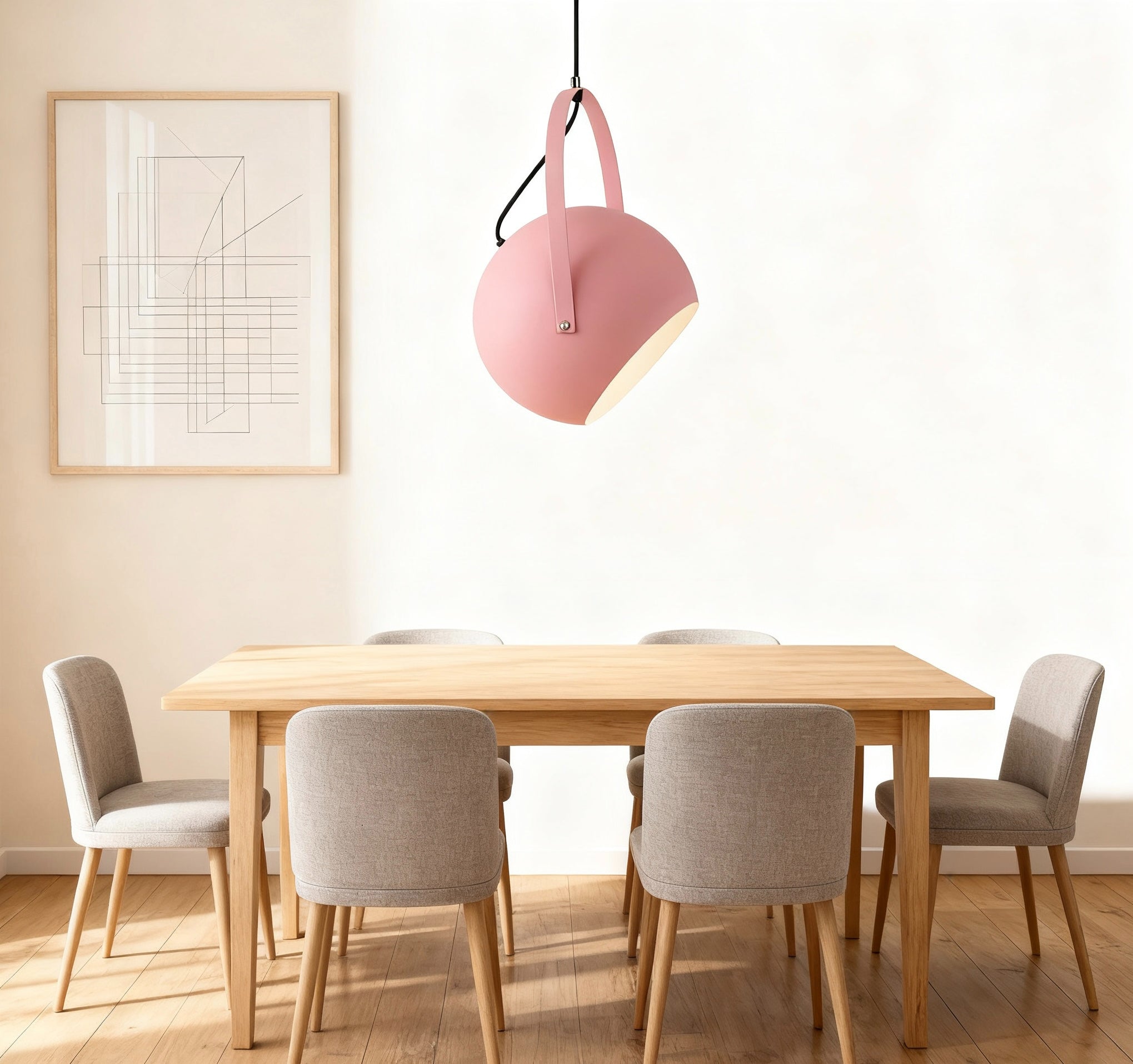 Lampadario Macaron a Sospensione Girevole per Sala da Pranzo